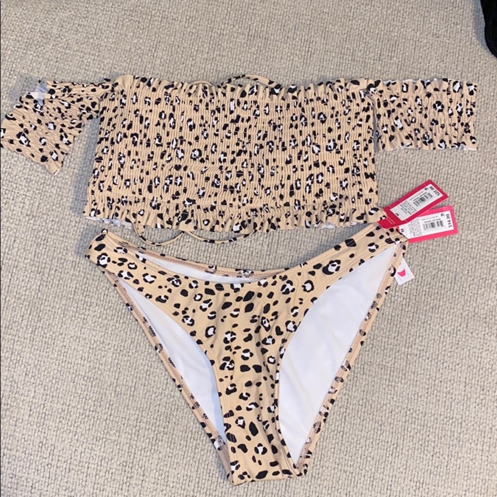 Animal Print Bandeau Bikini - Picture 1 of 2